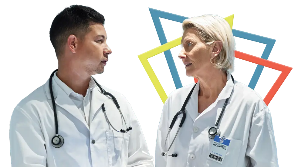 Doctor having a discussion.