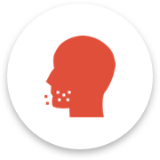 Graphic of profile of head – representing stomatitis