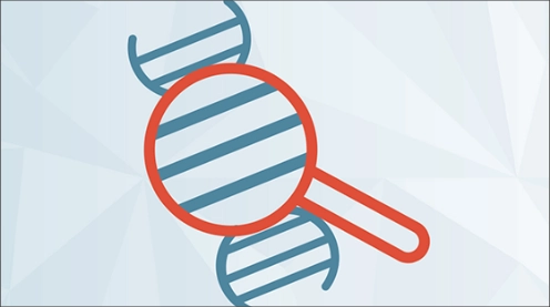 Video thumbnail illustration of a magnifying glass examining a DNA double helix linking to the full video